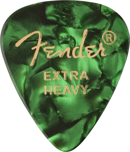 FENDER 351 Shape Premium Picks Extra Heavy Green Moto (12)